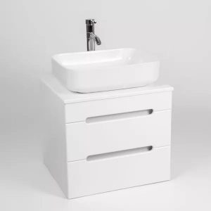 Тумба подвесная Viant Марсель 66,4 с раковиной Moduo Белый VMAR66N-T2YP